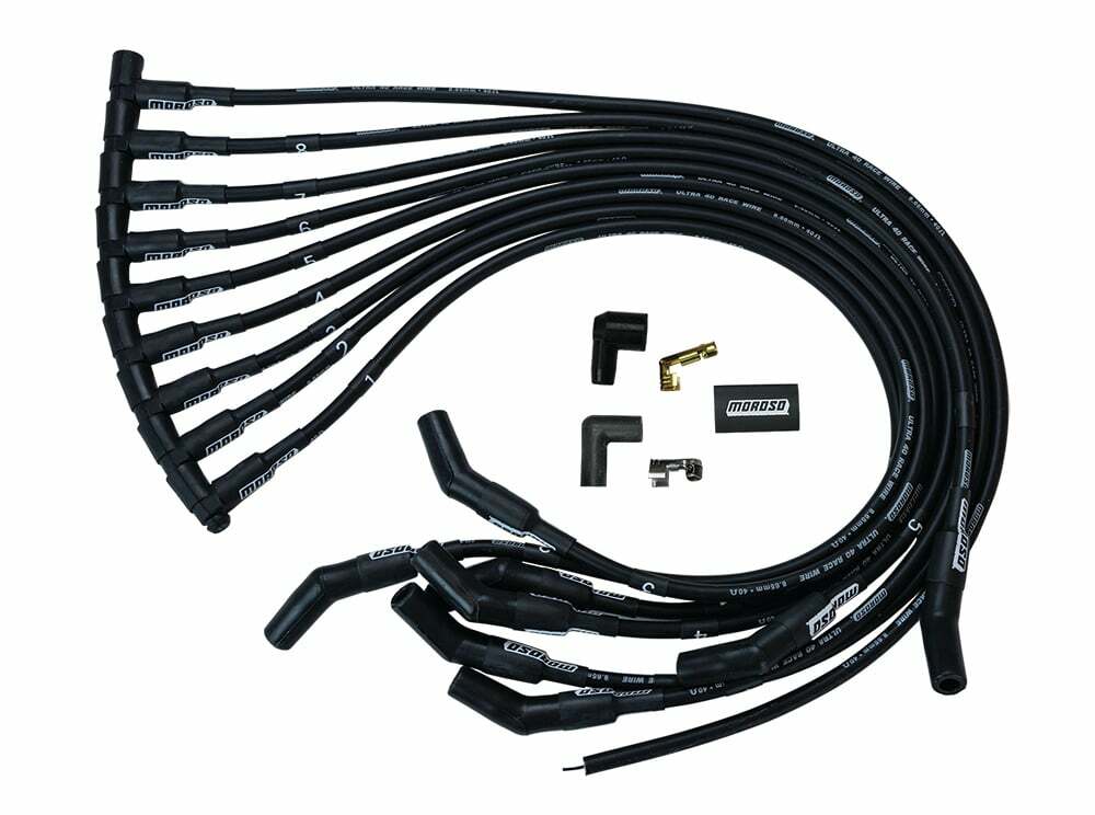 Moroso Ignition Wire Set, Ultra 40, Unsleeved, Ford 351W, Hei, Black - 73716