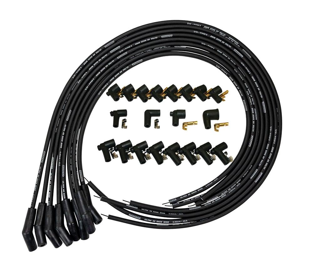Moroso Ignition Wire Set, Ultra 40, Univ, 135 Boots, Bk - 73816
