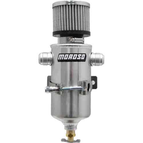 Moroso Tank, Breather,Catch Can,  Two -12An Male Fittings - 85469