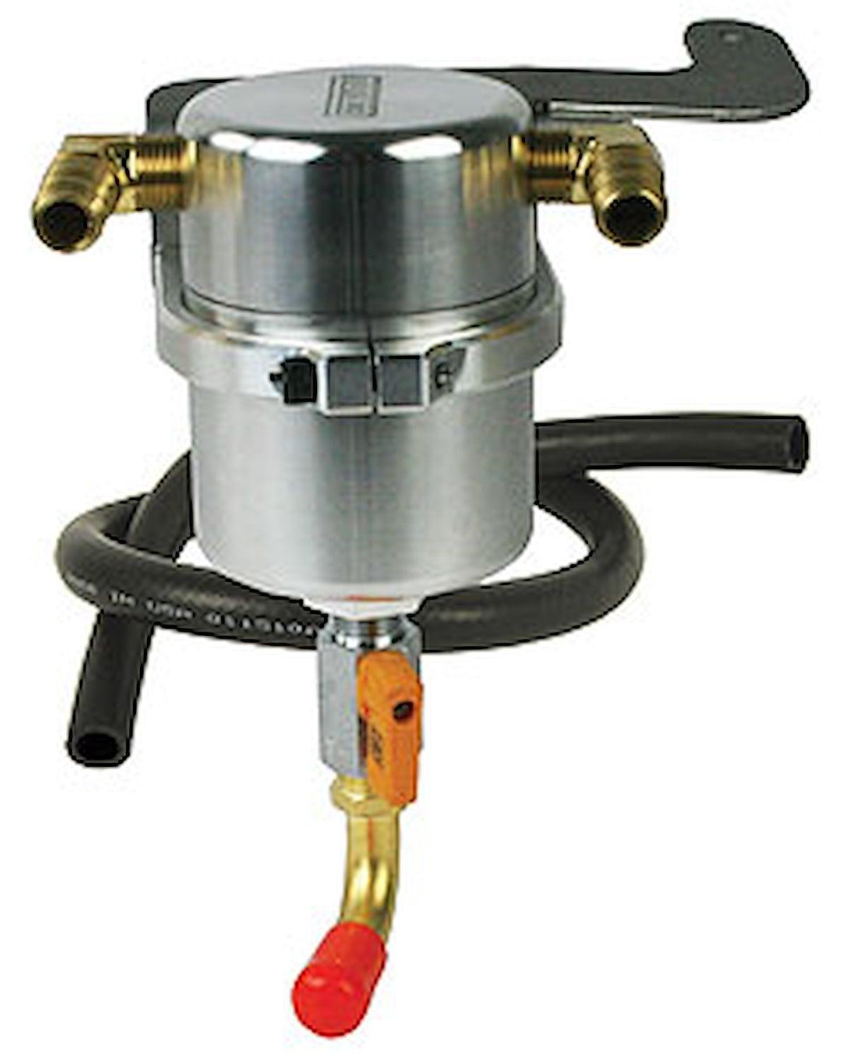 Moroso 2011-2014 Mustang 5.0L Large Body Air-Oil Separator for Roush/VMP Superchargers (Brushed)