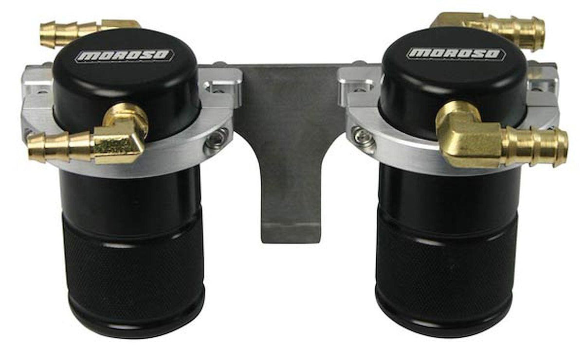 Moroso Separator, Air Oil, Catch Can, Small Body With Black Finish, Subaru Sti 08-14 Front Mount Intercooler - 85647