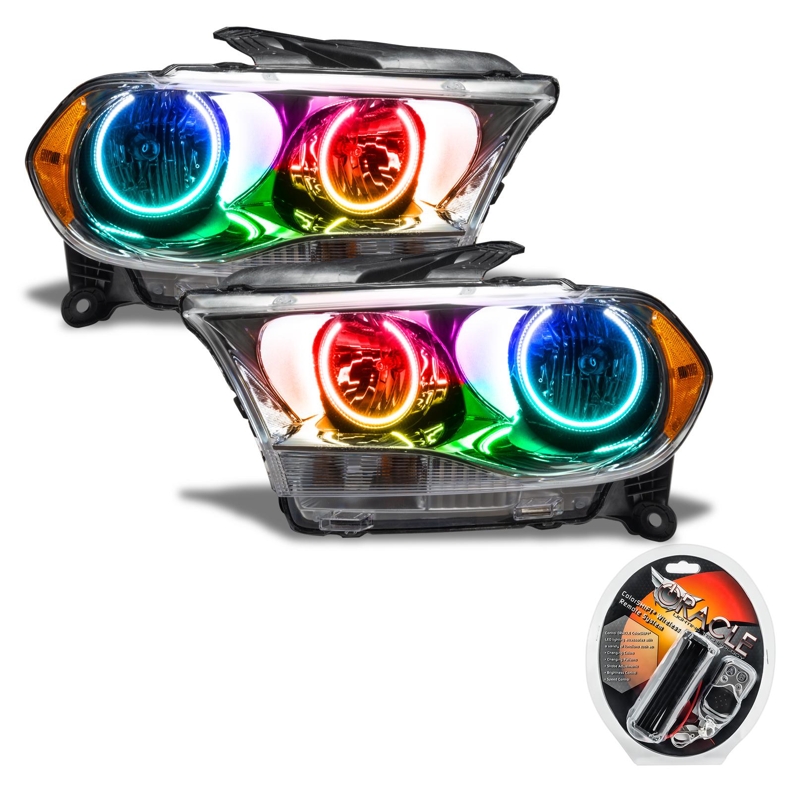 Oracle Lighting Smd Pre-Assembled Headlights, Halogen, Chrome Bezel, Colorshift (2011-2013 Durango) - 7101-330