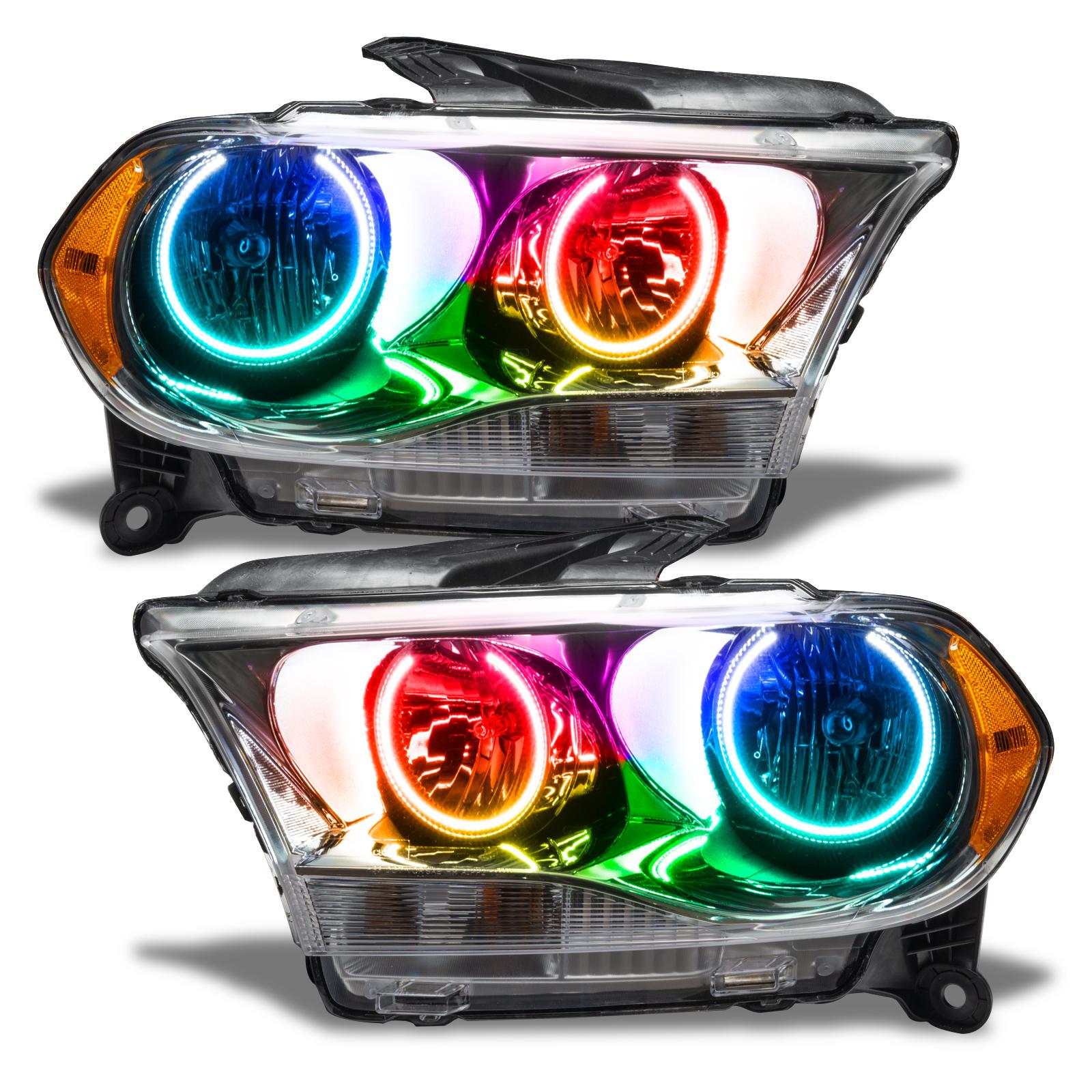 Oracle Lighting Smd Pre-Assembled Headlights, Halogen, Chrome Bezel, Colorshift - No Controller (2011-2013 Durango) - 7101-334