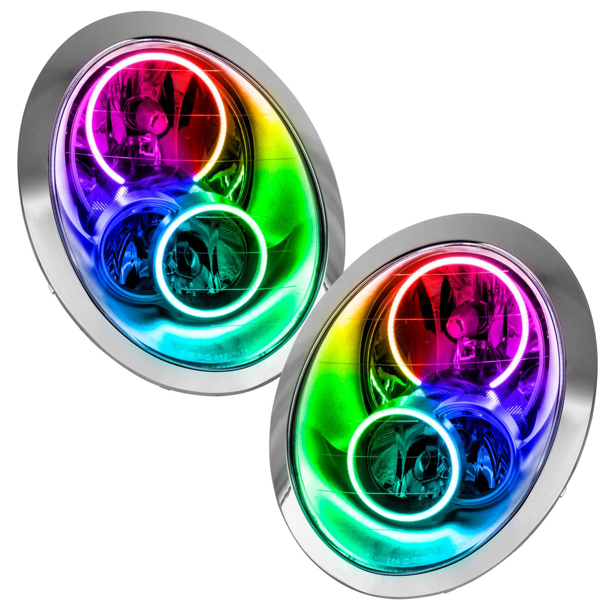Oracle Lighting Smd Pre-Assembled Headlights, Colorshift - No Controller (2005-2008 Cooper) - 7103-334
