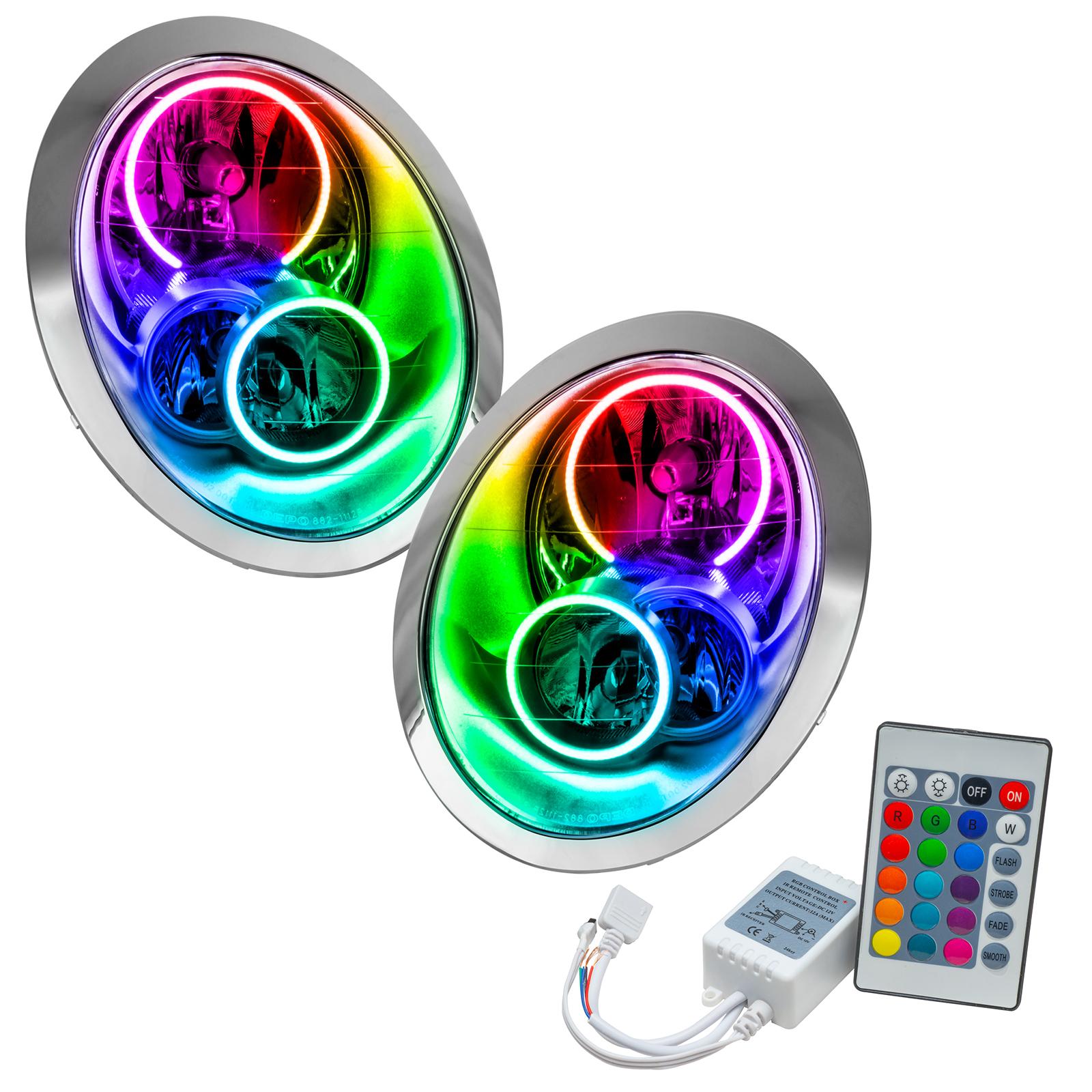 Oracle Lighting Smd Pre-Assembled Headlights, Colorshift - Simple (2005-2008 Cooper) - 7103-504