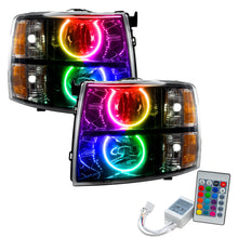 Oracle Lighting Smd Pre-Assembled Headlights, Black Bezel, Round Style, Colorshift - Simple - 7105-504