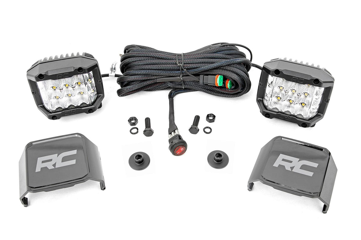 Rough Country 71050 LED Ditch Mount - 3" Osram Wide Angle Series (2021+ Ford Bronco 4WD)
