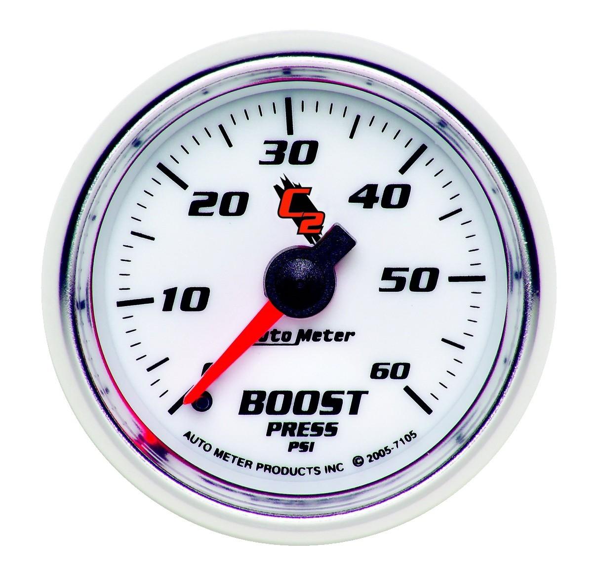 Auto Meter 2-1/16" BOOST, 0-60 PSI, C2 - 7105