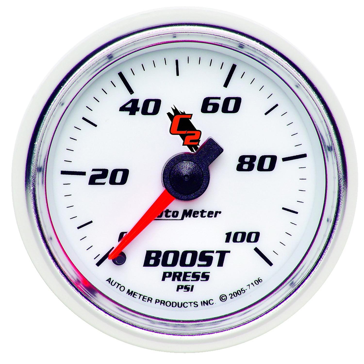 Auto Meter 2-1/16" BOOST, 0-100 PSI, C2 - 7106