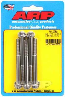 ARP 1/4-28 x 2.750 12pt SS bolts - 711-2750