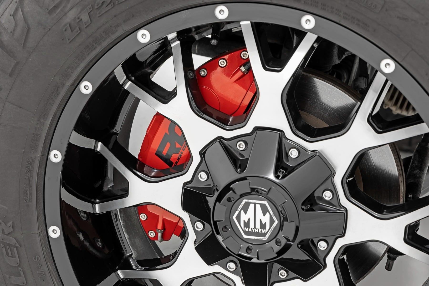 Rough Country Caliper Covers Rear Red Ford F-150 2WD/4WD (2021-2025) (2021-2025 F-150) - 711442
