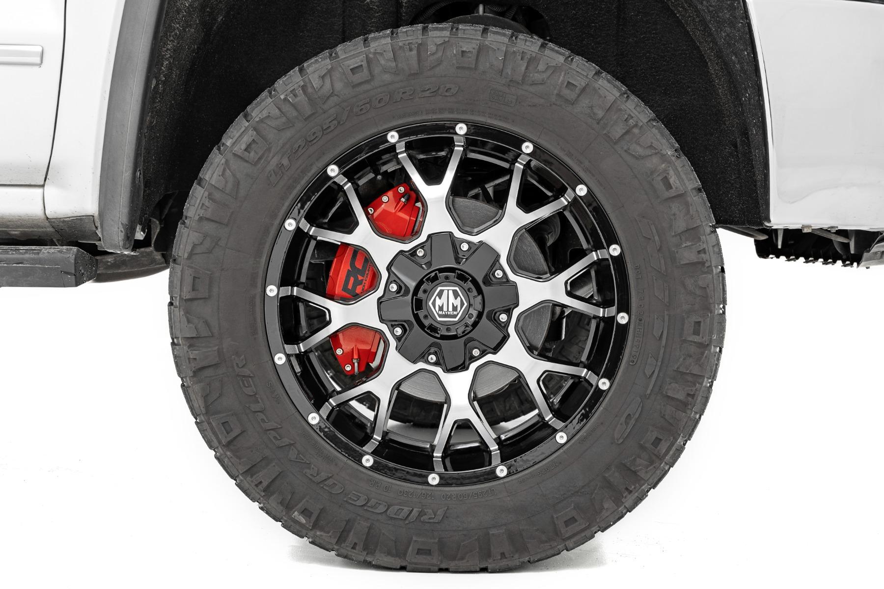 Rough Country Caliper Covers Front and Rear Red Ford F-150 2WD/4WD (2021-2026) (2021-2026 F-150) - 71144A