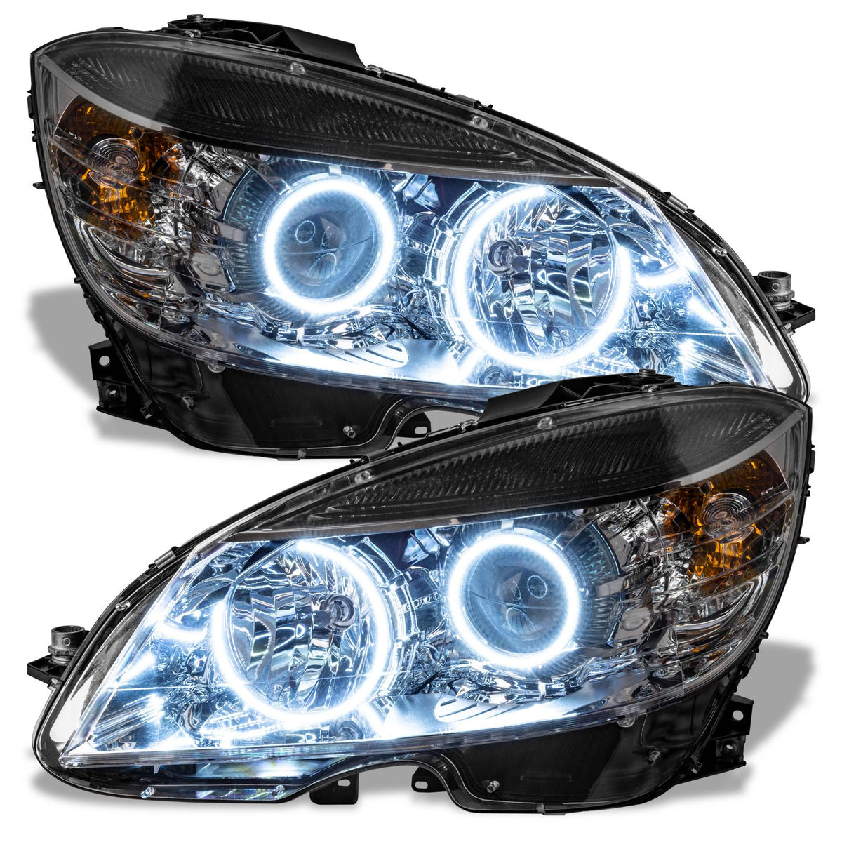 Oracle Lighting Smd Pre-Assembled Headlights, Black, White (2008-2011 C180, C200, C230, C250, C280, C300, C350, C63 AMG) - 7115-001