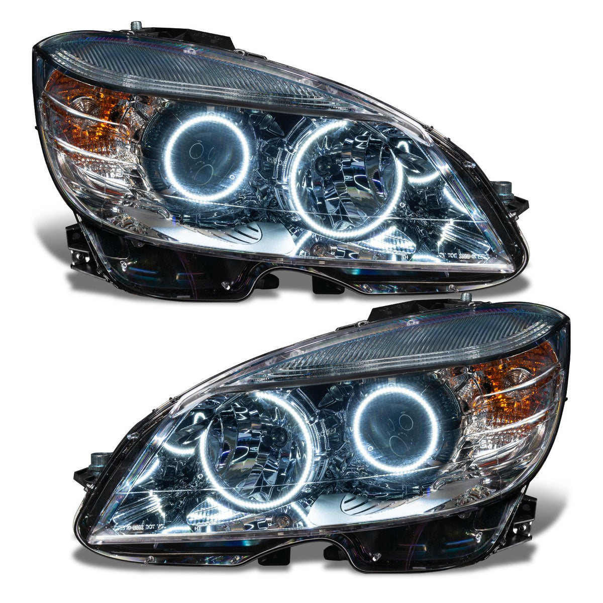 Oracle Lighting Smd Pre-Assembled Headlights, Black, White (2008-2011 C180, C200, C230, C250, C280, C300, C350, C63 AMG) - 7115-001