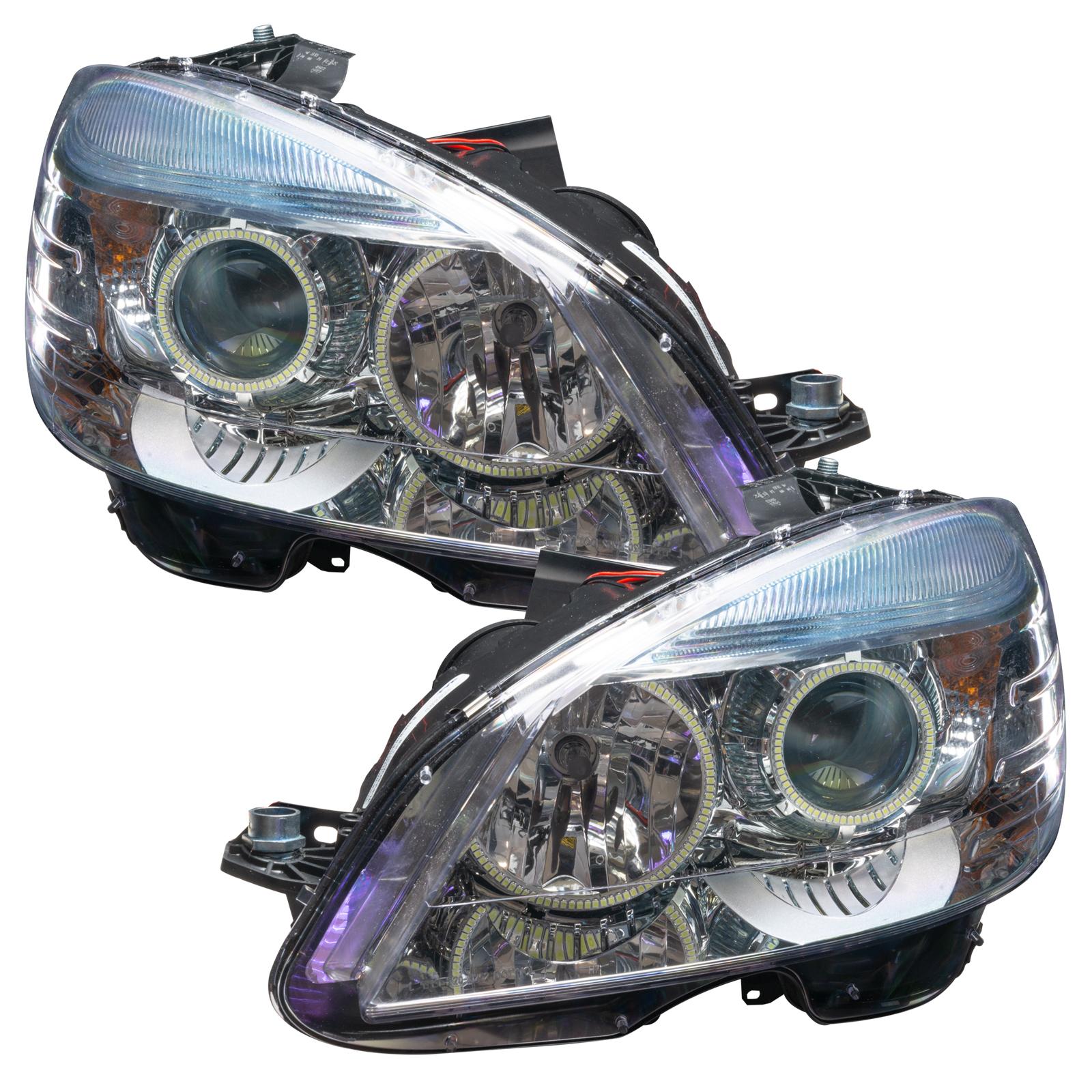 Oracle Lighting Smd Pre-Assembled Headlights, Black Bezel, Colorshift - Simple (2008-2011 C180, C200, C230, C250, C280, C300, C350, C63 AMG) - 7115-504
