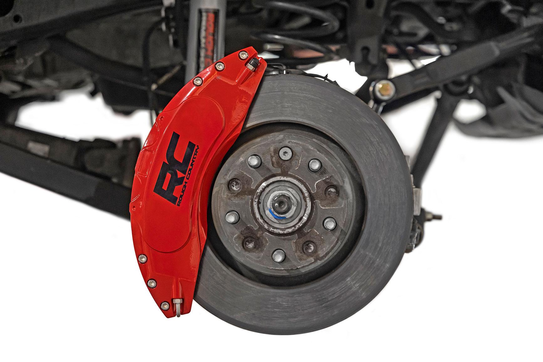 Rough Country Caliper Covers Rear Red Sport Jeep Wrangler JL (18-25)/Wrangler Unlimited (18-25) (2019-2021 Wrangler) - 711502