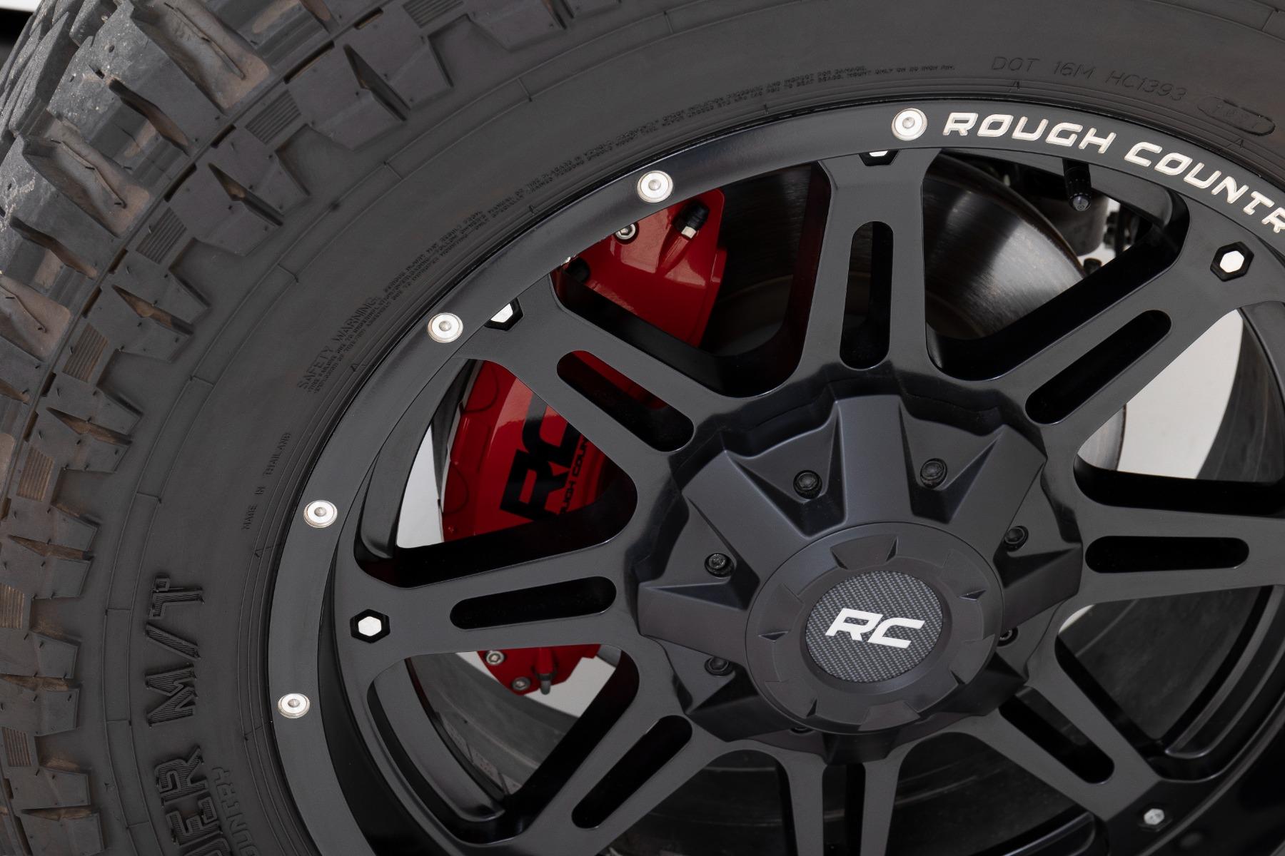 Rough Country Caliper Covers Rear Red Sport Jeep Wrangler JL (18-25)/Wrangler Unlimited (18-25) (2019-2021 Wrangler) - 711502