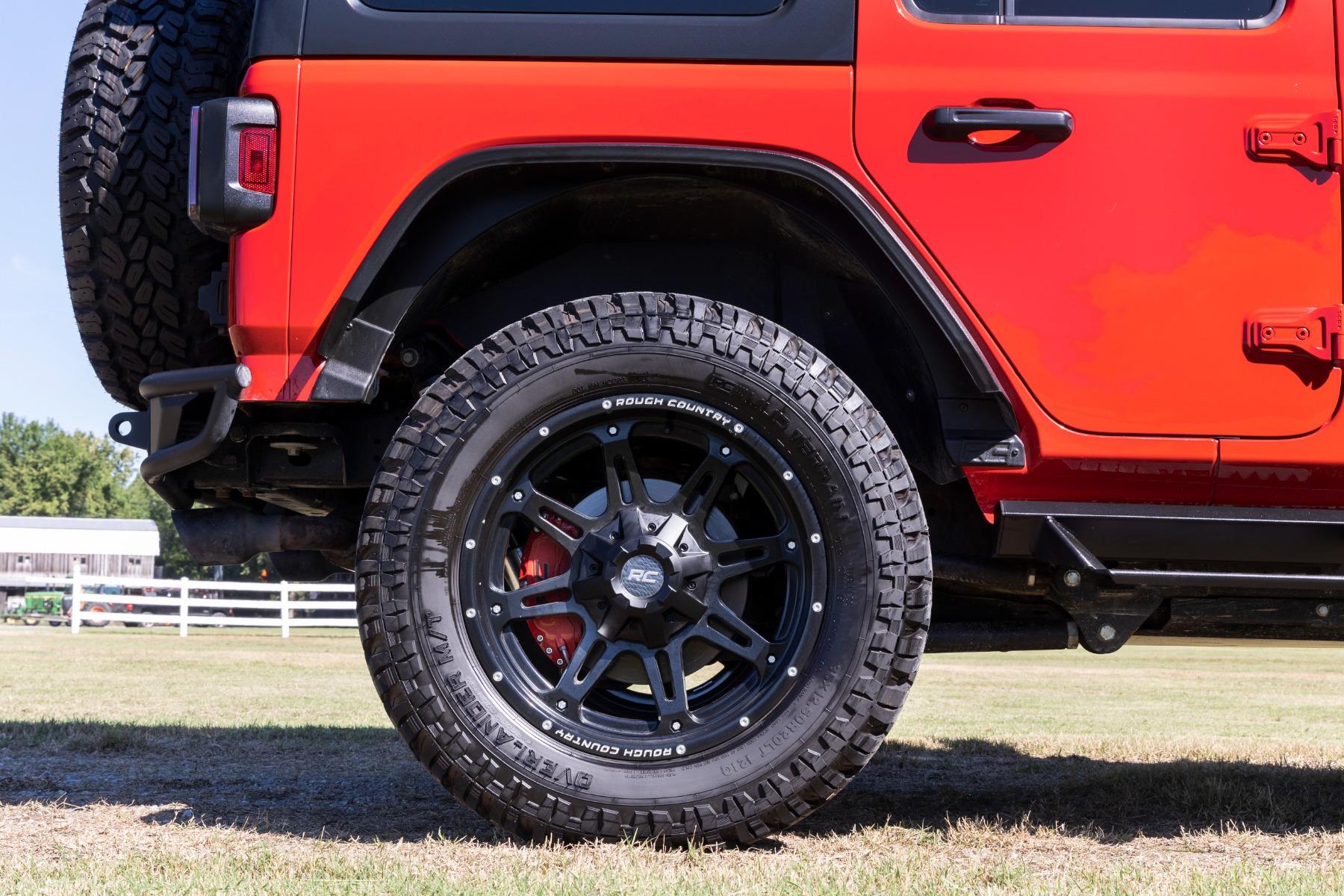 Rough Country Caliper Covers Rear Red Sport Jeep Wrangler JL (18-25)/Wrangler Unlimited (18-25) (2019-2021 Wrangler) - 711502