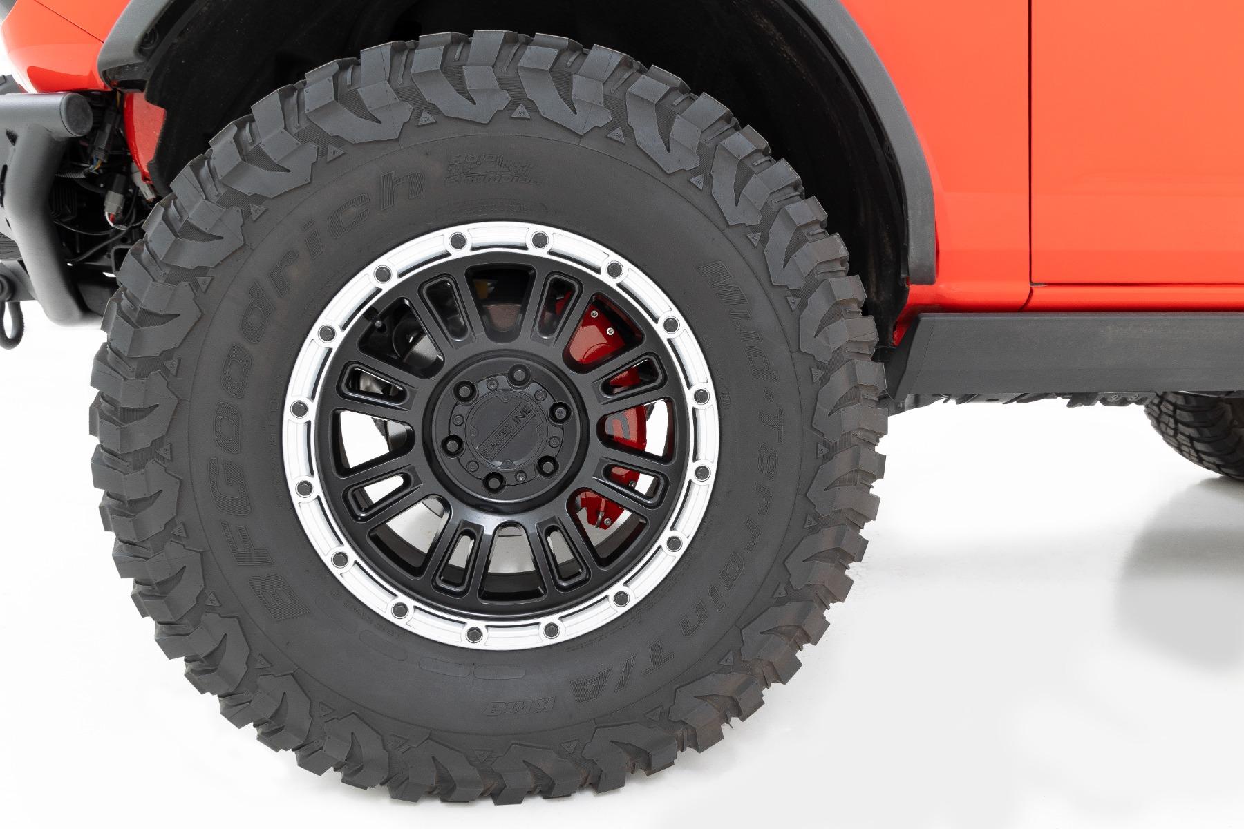 Rough Country Caliper Covers Front and Rear Red Ford Bronco 4WD (2021-2025) (2021-2026 Bronco) - 71151