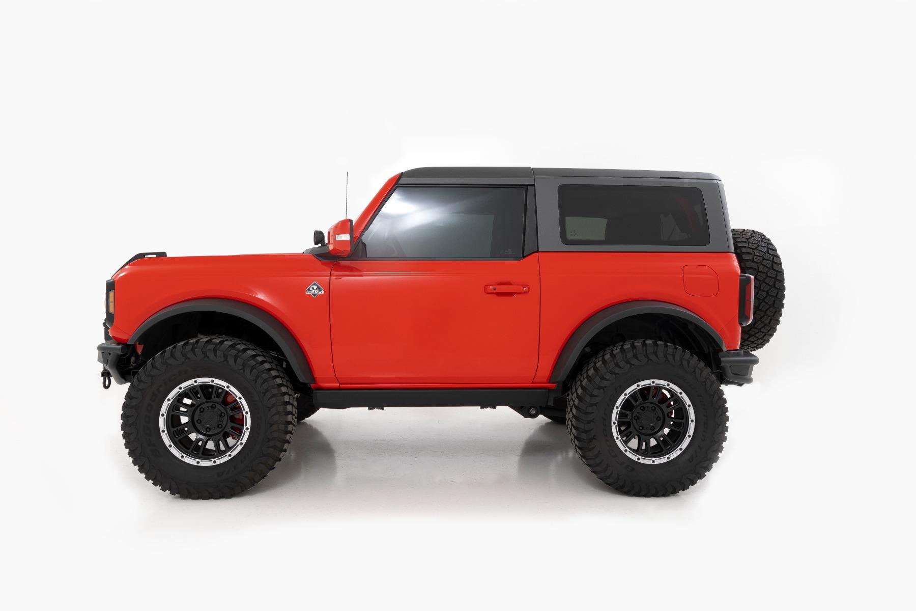 Rough Country Caliper Covers Front and Rear Red Ford Bronco 4WD (2021-2025) (2021-2026 Bronco) - 71151