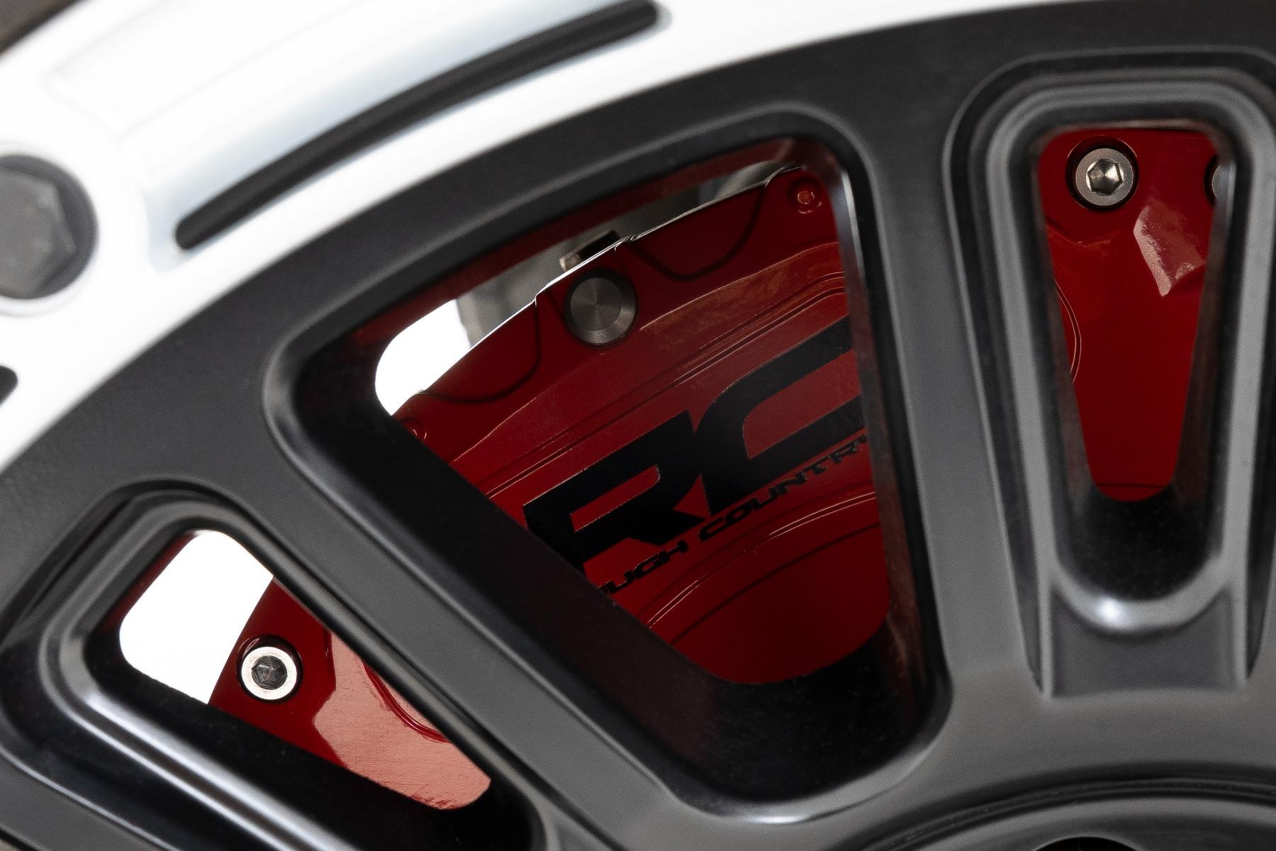 Rough Country Caliper Covers Front and Rear Red Ford Bronco 4WD (2021-2025) (2021-2026 Bronco) - 71151