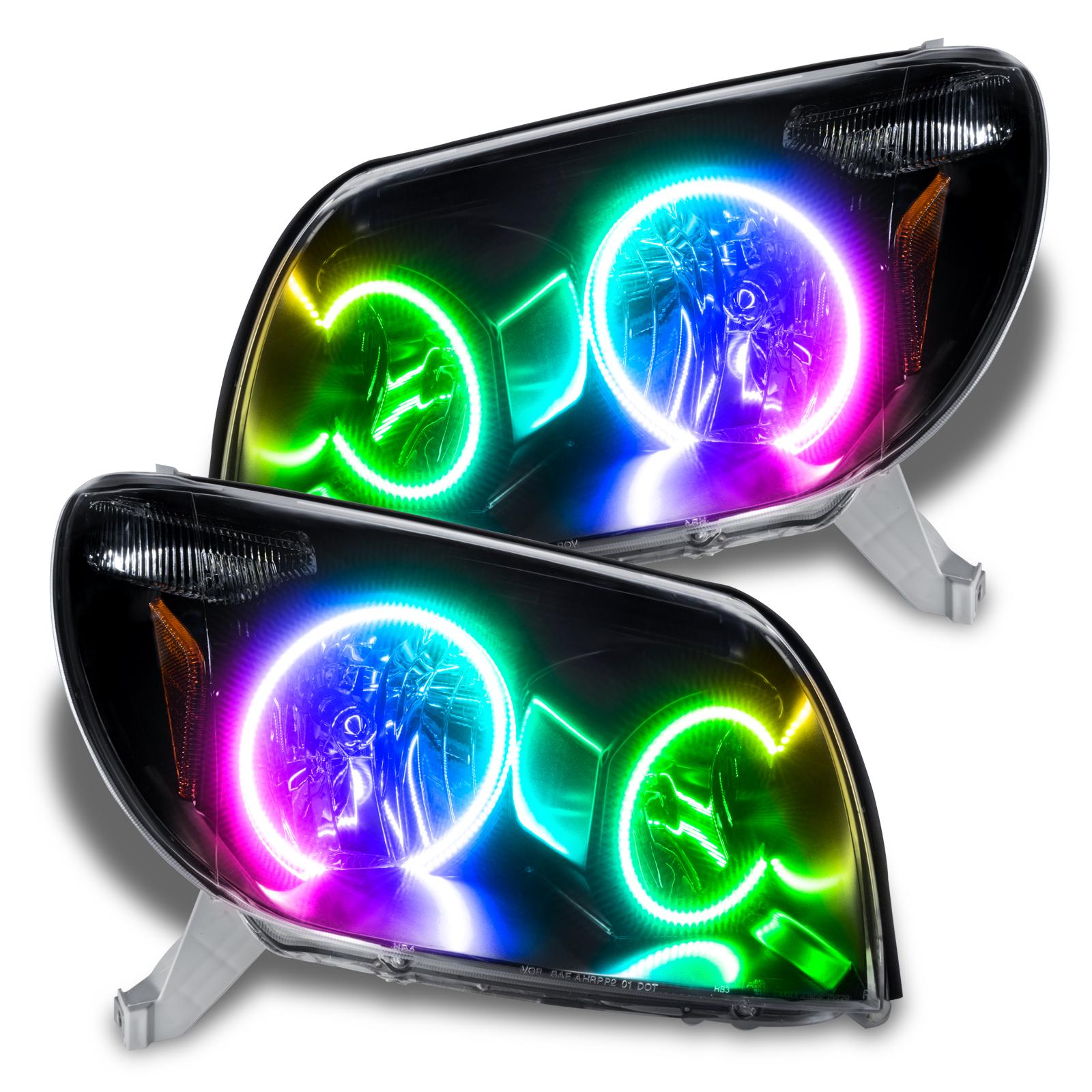 Oracle Lighting Smd Pre-Assembled Headlights, Black Bezel, Colorshift - No Controller (2003-2005 4Runner) - 7118-334