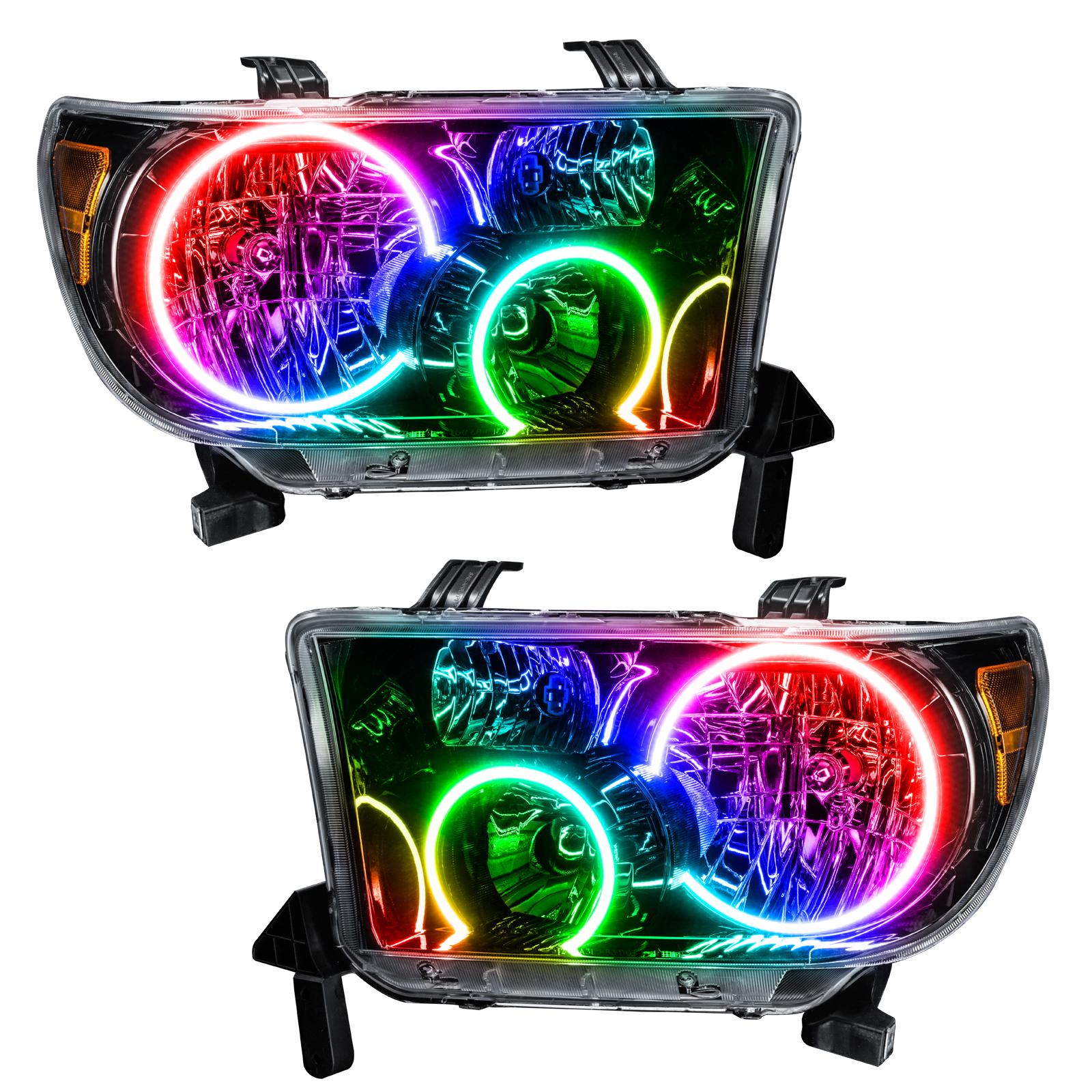 Oracle Lighting Smd Pre-Assembled Headlights, Black Bezel, Colorshift - Simple (2007-2011 Tundra) - 7119-504