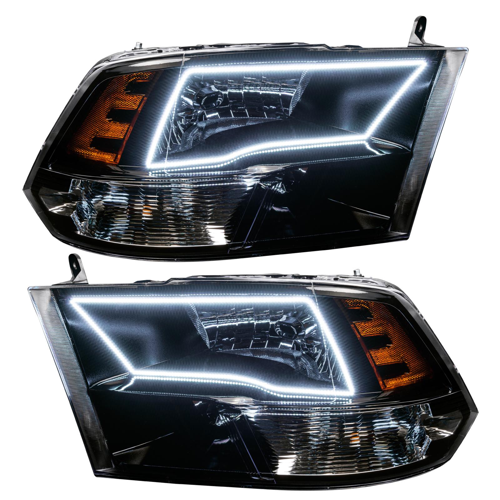 Oracle Lighting Smd Pre-Assembled Headlights, Black Bezel, Colorshift - No Controller (2009-2017 Ram 1500, 1500) - 7121-334