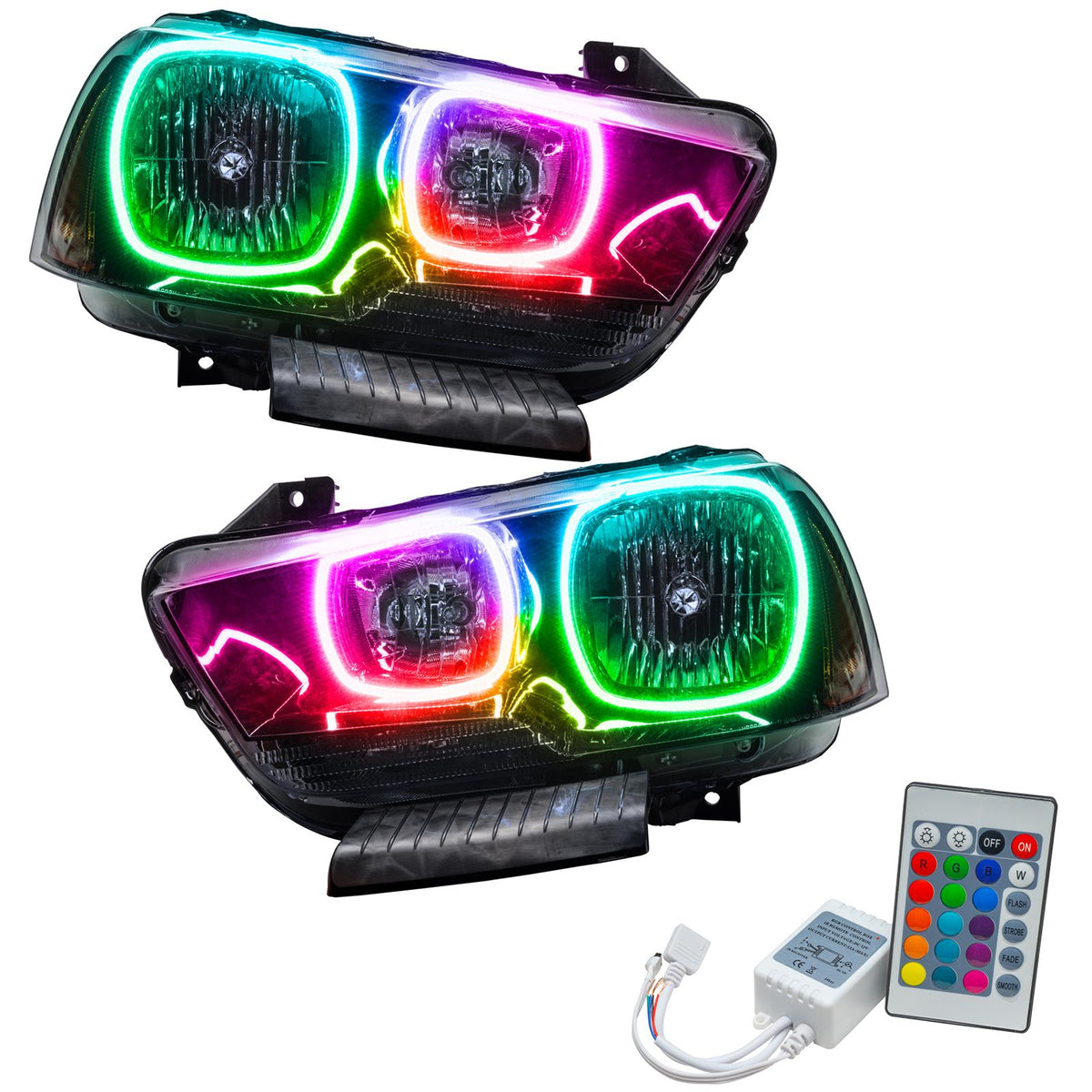 Oracle Lighting Smd Pre-Assembled Headlights, Non-Hid, Colorshift - Simple (2011-2014 Charger) - 7123-504