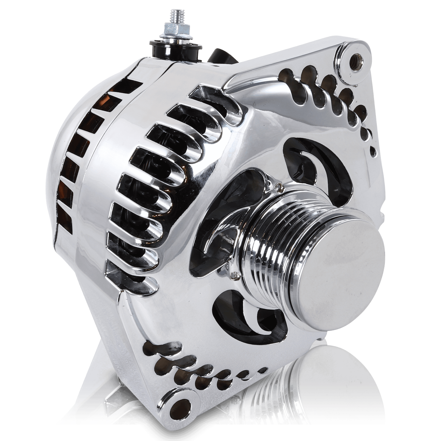 MECHMAN 240 amp racing alternator - Chrome - 7127240C