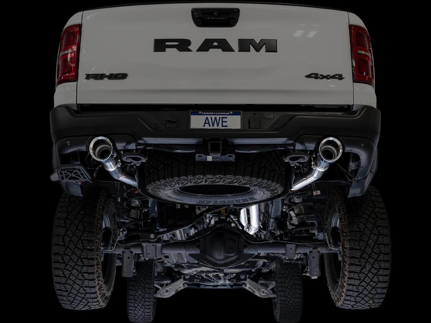 AWE 0FG Catback Exhaust - Chrome Silver Tips (2025+ RAM RHO) - 3015-32630