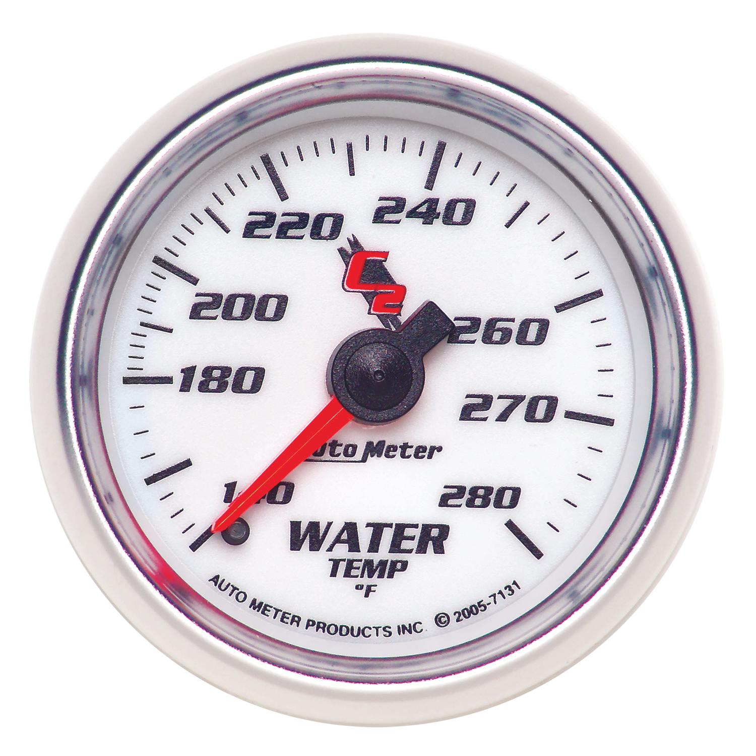 Auto Meter 2-1/16" WATER TEMPERATURE, 140-280 °F, C2 - 7131