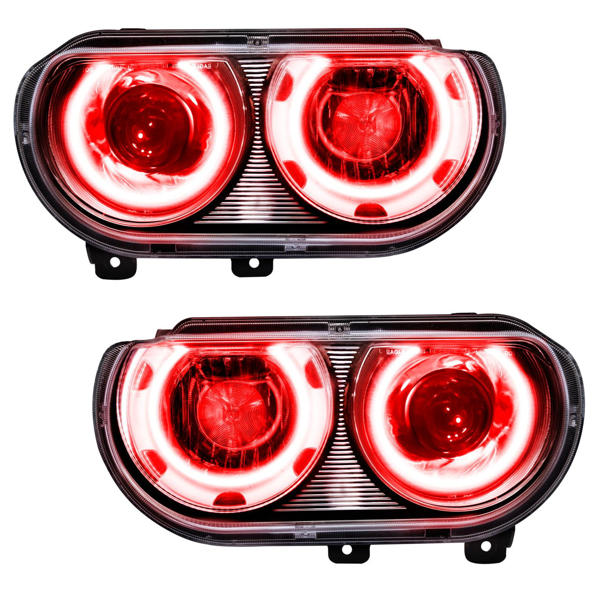Oracle Lighting Smd Pre-Assembled Headlights, Hid Style, Red (2008-2014 Challenger) - 7132-003
