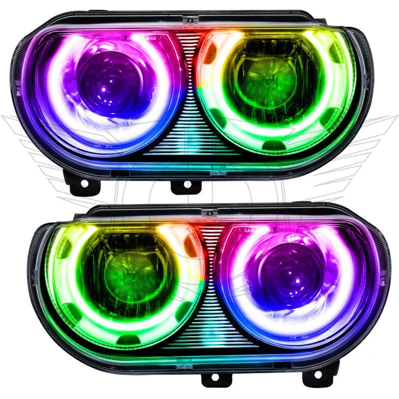 Oracle Lighting Dynamic Colorshift Smd Pre-Assembled Headlights, Hid Style (2008-2014 Challenger) - 7132-332
