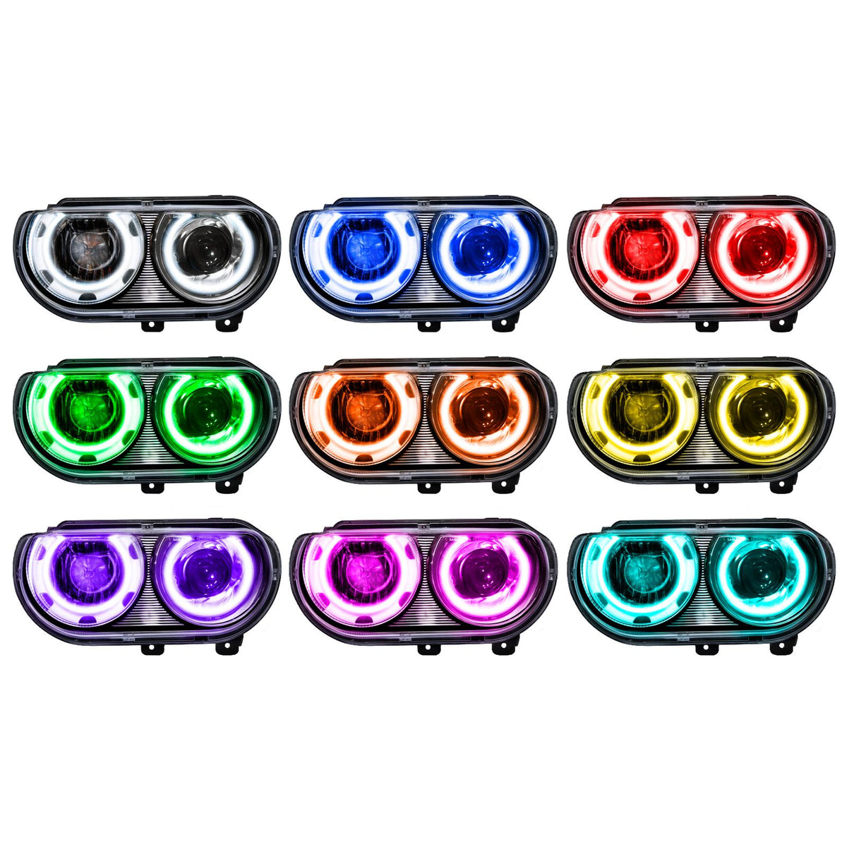 Oracle Lighting Smd Pre-Assembled Headlights, Hid Style, Colorshift - No Controller (2008-2014 Challenger) - 7132-334