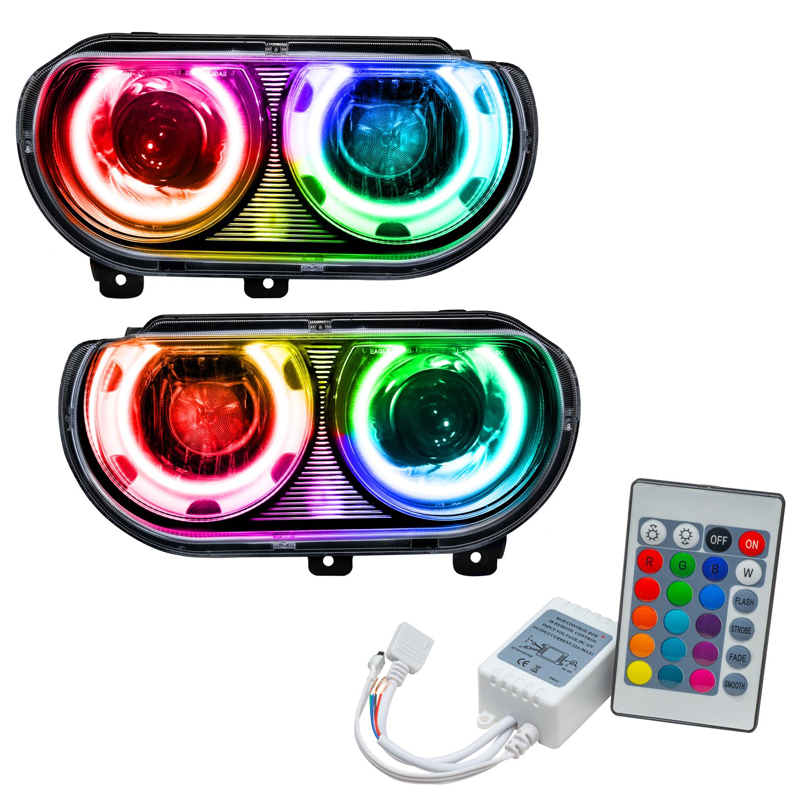 Oracle Lighting Smd Pre-Assembled Headlights, Hid Style, Colorshift - Simple (2008-2014 Challenger) - 7132-504
