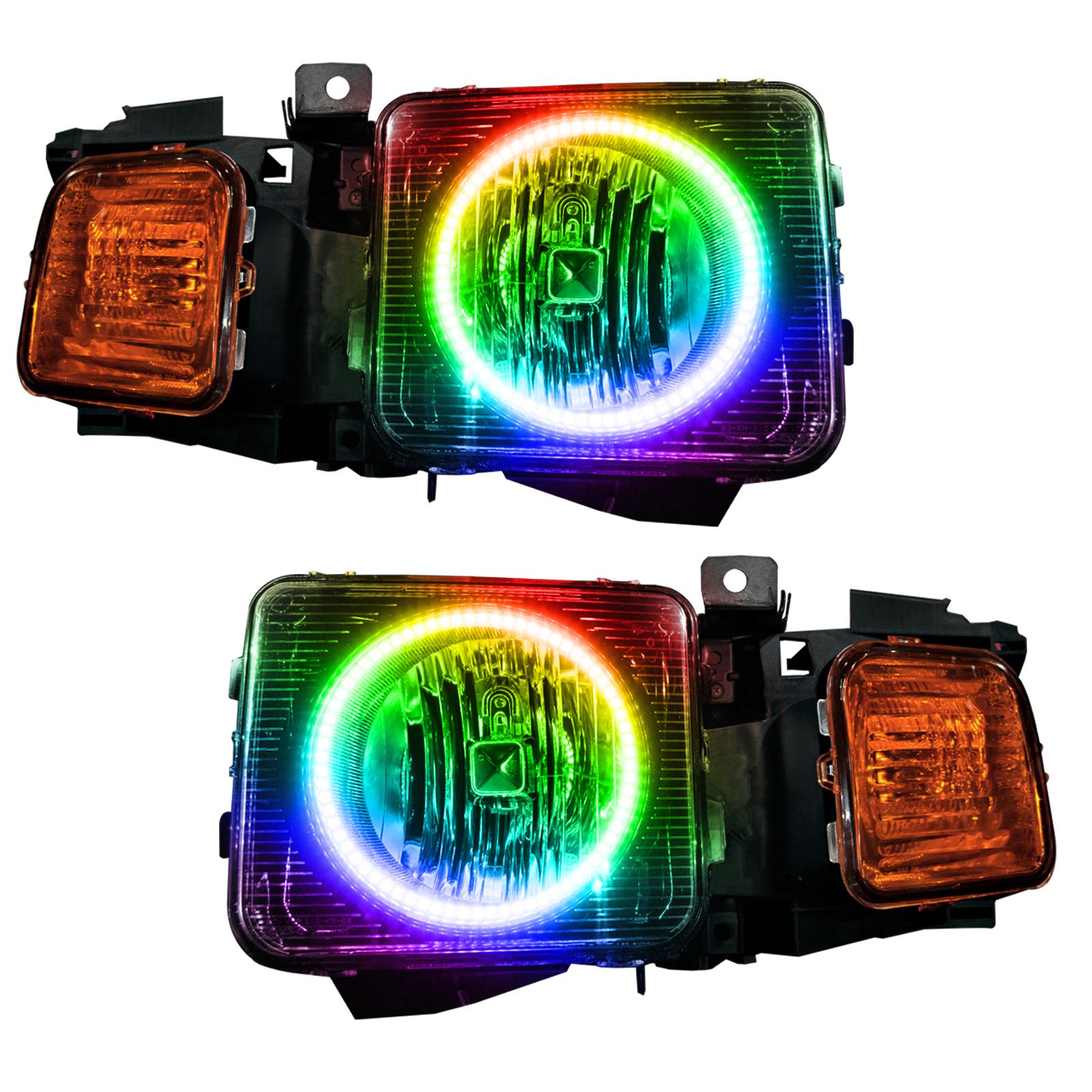 Oracle Lighting Smd Pre-Assembled Headlights, Combo, Colorshift - Simple (2006-2010 H3, H3T) - 7133-504