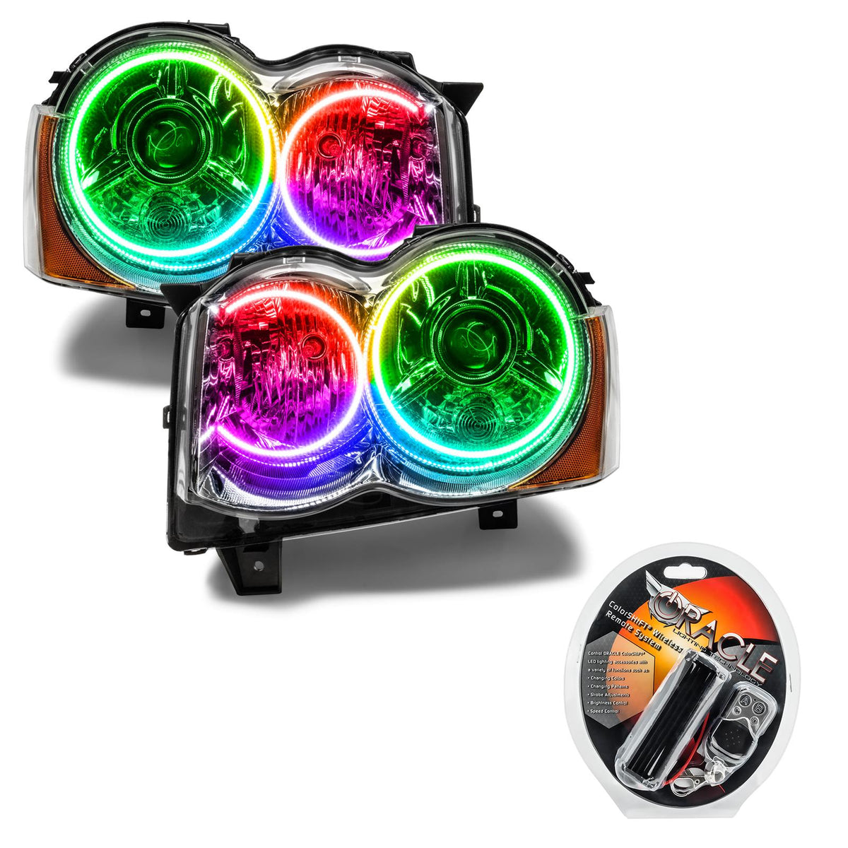 Oracle Lighting Smd Pre-Assembled Headlights, Colorshift (2008-2010 Grand Cherokee) - 7139-330