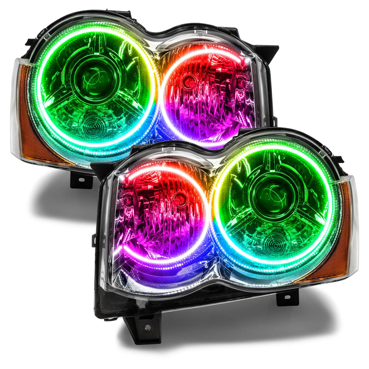Oracle Lighting Smd Pre-Assembled Headlights, Colorshift - No Controller (2008-2010 Grand Cherokee) - 7139-334