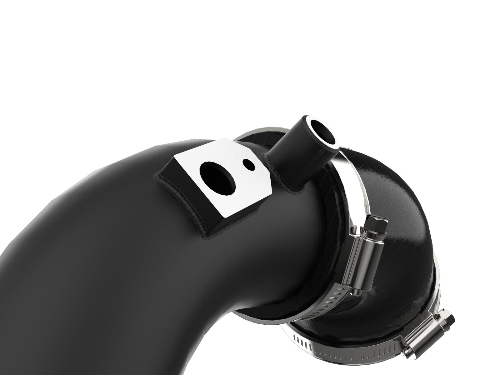 AFE BladeRunner 2-1/2 IN to 3 IN Aluminum Hot-Side Charge Pipe Black (2018-2021 Wrangler) - 46-20468-B