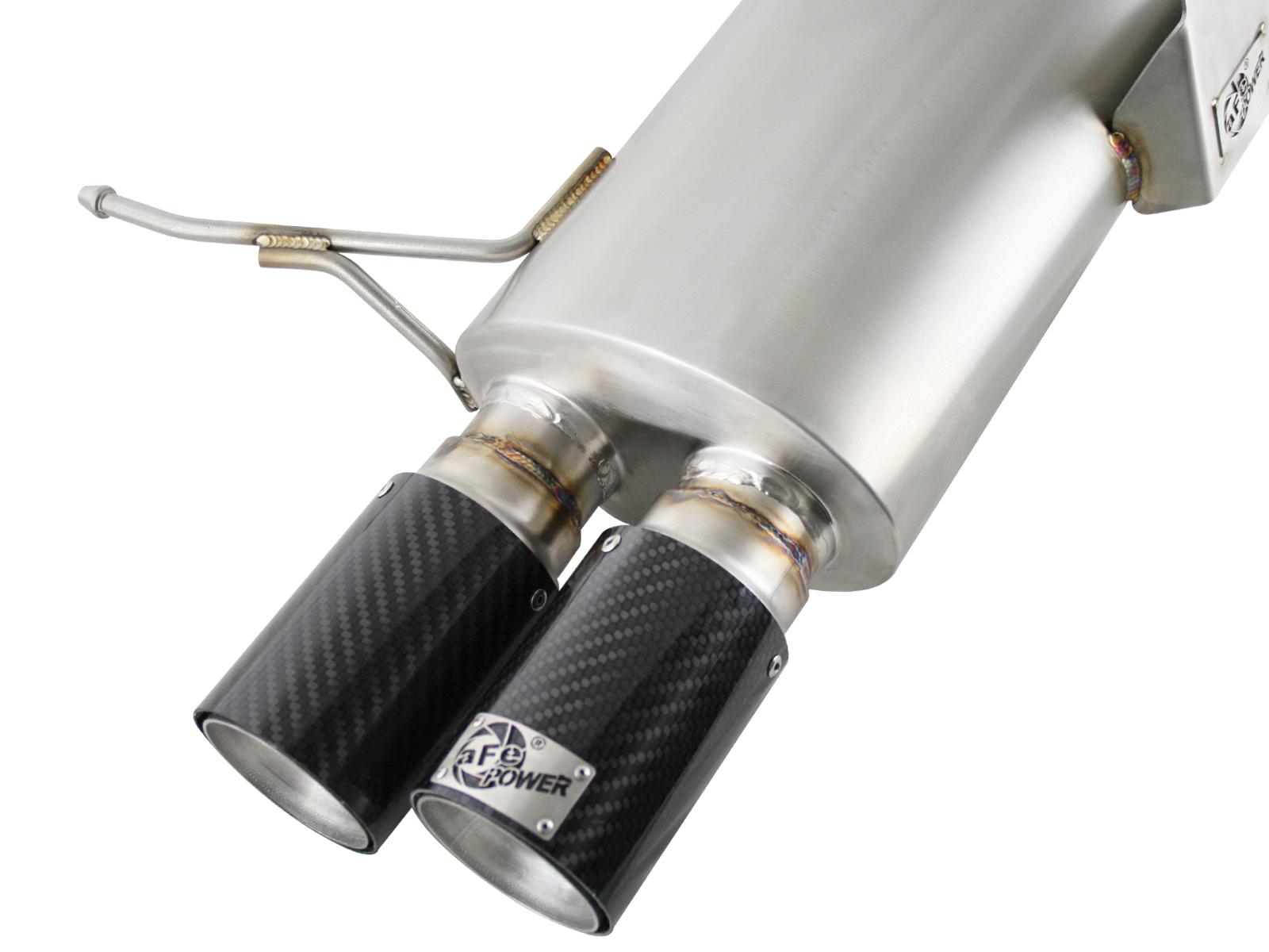 AFE MACH Force-Xp 2-1/2in 304 Stainless Steel Cat-Back Exhaust System (2008-2011 M3) - 49-36311-C