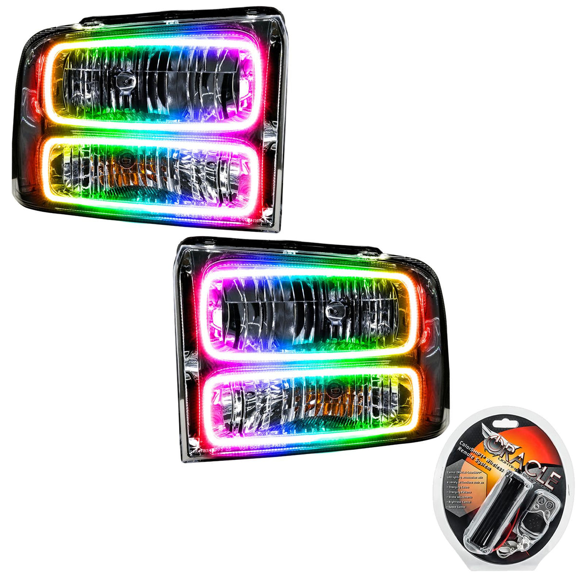 Oracle Lighting Smd Pre-Assembled Headlights, Chrome Bezel, Colorshift (2005-2005 Excursion) - 7146-330
