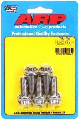 ARP 3/8-24 x 1.000 12pt 7/16 wrenching SS bolts - 715-1000
