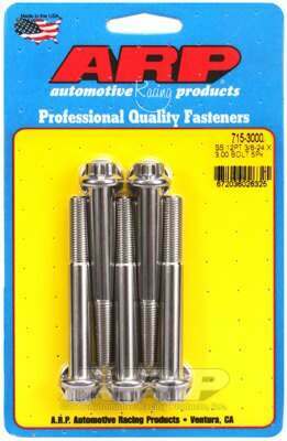 ARP 3/8-24 x 3.000 12pt 7/16 wrenching SS bolts - 715-3000