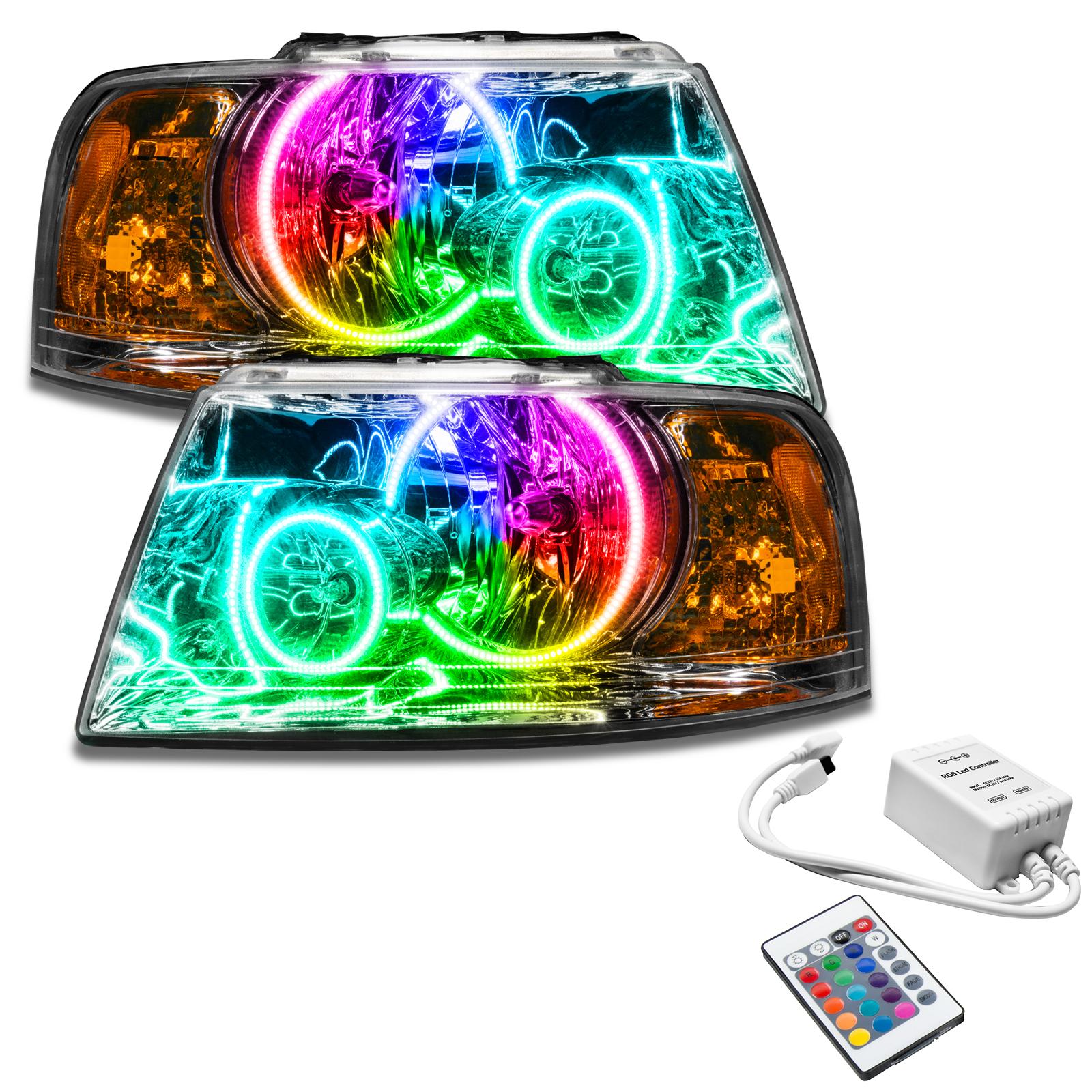Oracle Lighting Smd Pre-Assembled Headlights, Chrome Bezel, Colorshift - Simple (2003-2006 Expedition) - 7153-504