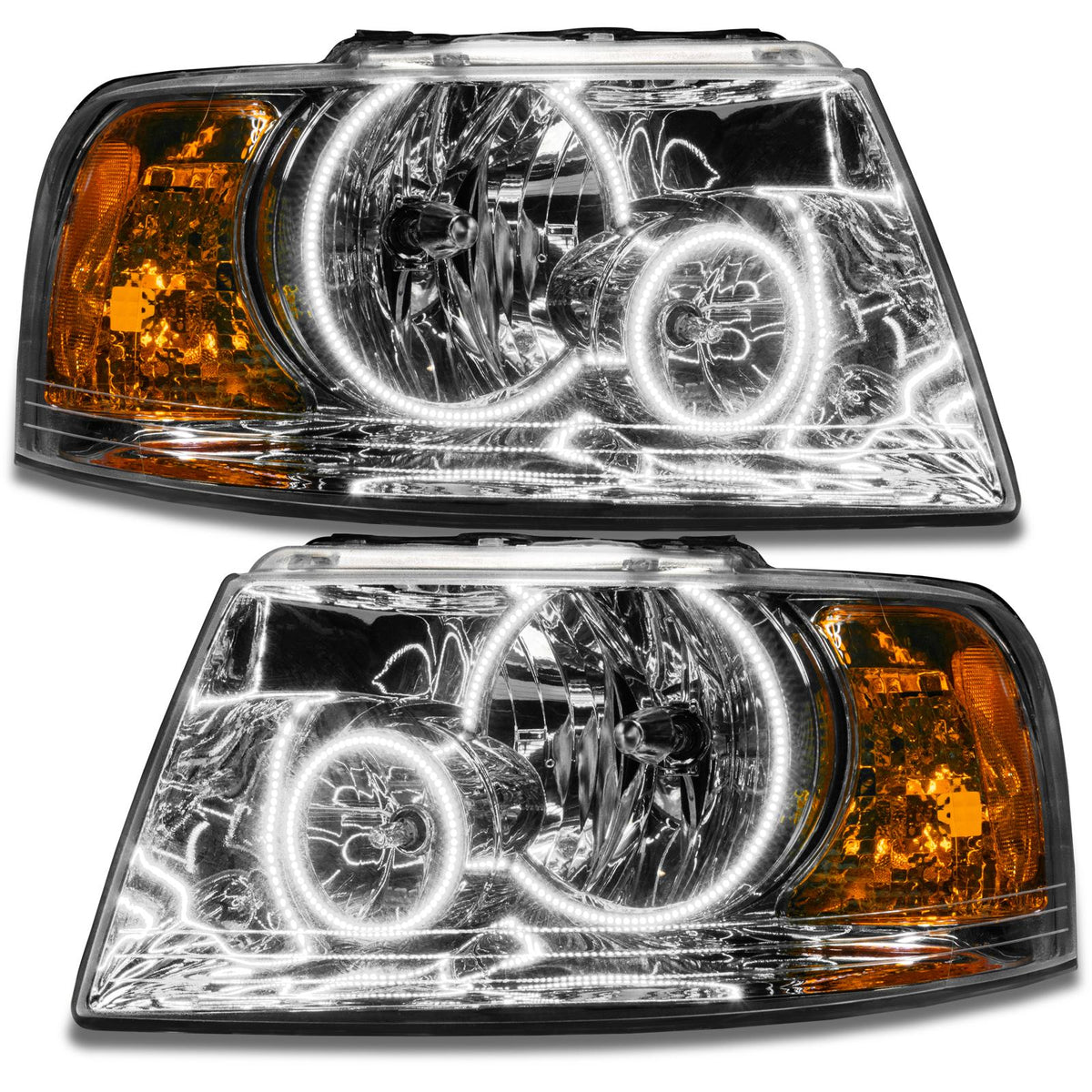 Oracle Lighting Smd Pre-Assembled Headlights, Chrome Bezel, Colorshift - Simple (2003-2006 Expedition) - 7153-504