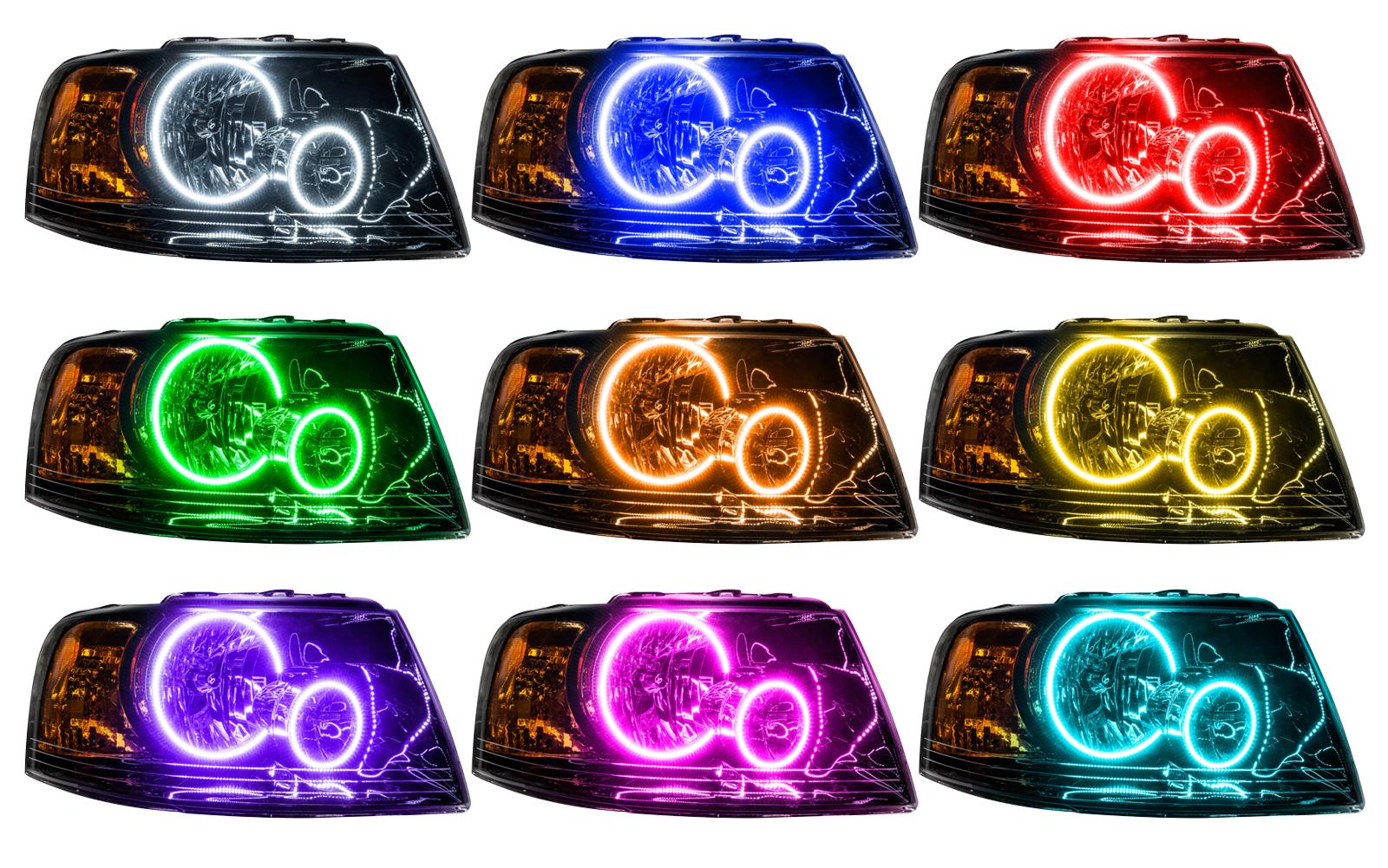 Oracle Lighting Smd Pre-Assembled Headlights, Black Bezel, Colorshift 2.0 (2003-2006 Expedition) - 7154-333