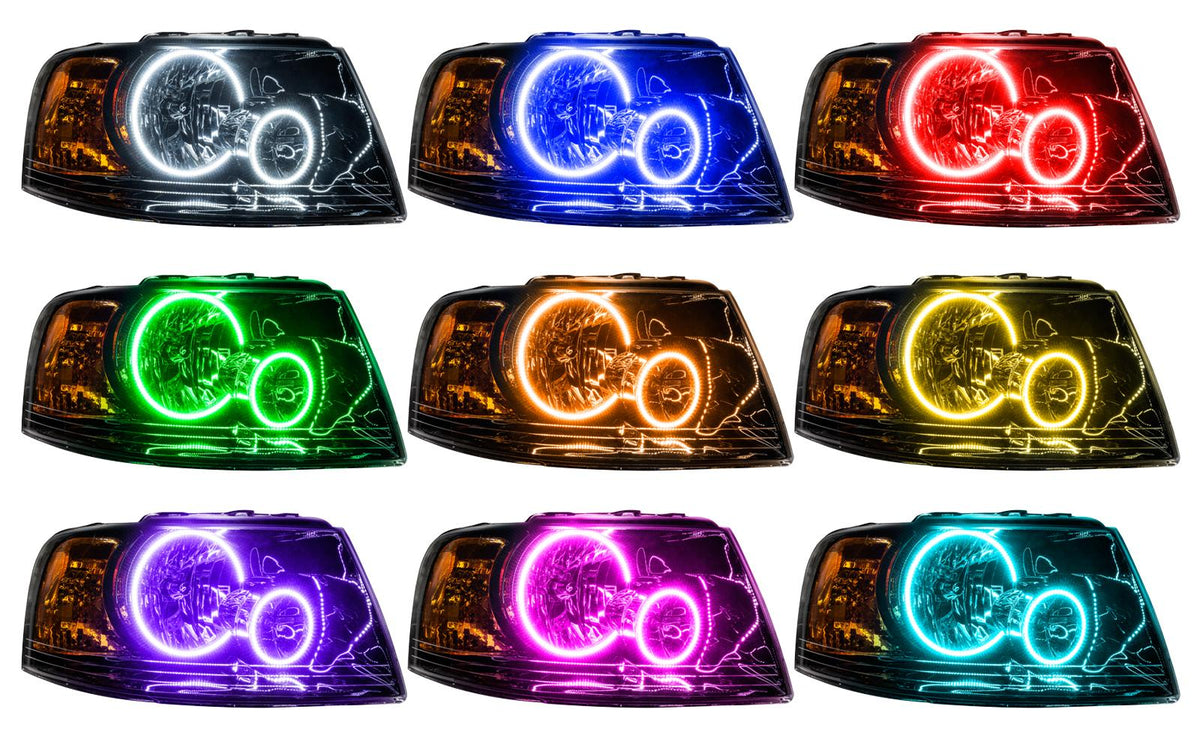 Oracle Lighting Smd Pre-Assembled Headlights, Black Bezel, Colorshift - No Controller (2003-2006 Expedition) - 7154-334