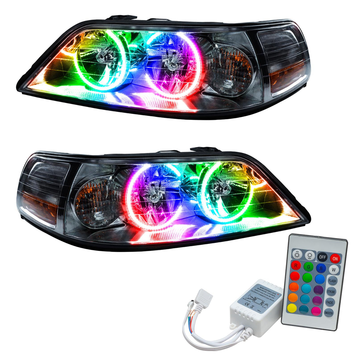 Oracle Lighting Smd Pre-Assembled Headlights, Non-Hid, Colorshift - Simple (2005-2011 Town Car) - 7155-504