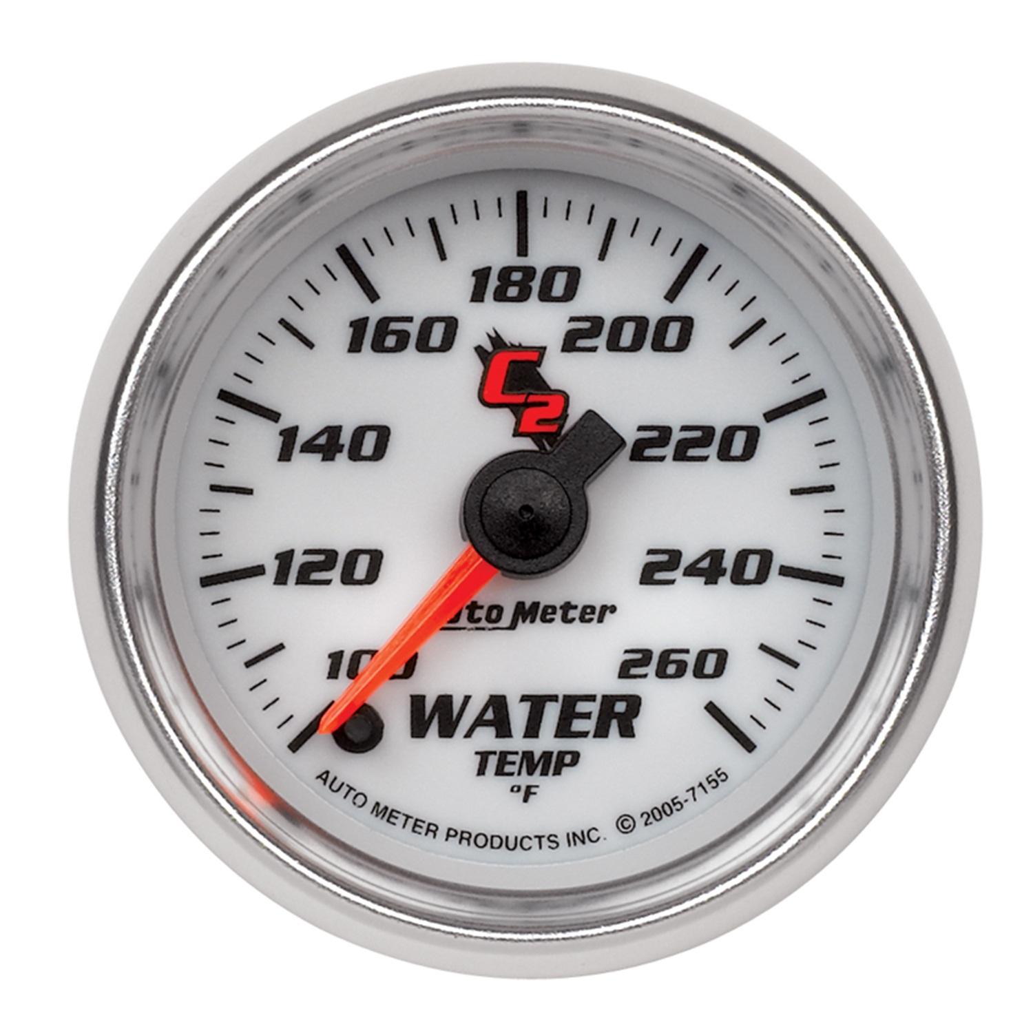 Autometer C2 Series 2-1/16" Electric Water Temperature Gauge